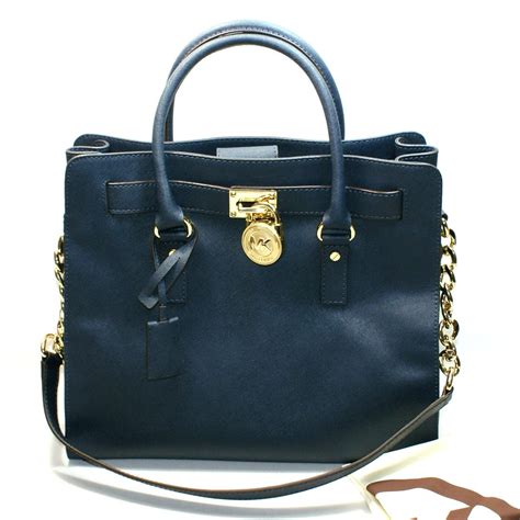 michael kors genuine leather navy blue purse|Michael Kors blue handbags clearance.